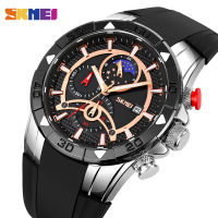 SKMEI Japan Quartz Movement Wristwatch For Men Mens Moon Phase Stopwatch Date Sports Watches Waterproof Clock Male Reloj Hombre