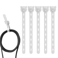 Cord Hider 5pcs Adhesive Reusable Cable Tie Cable Straps Charger Cable Management For Organizing Home Office Desk Phone Car Cable Management