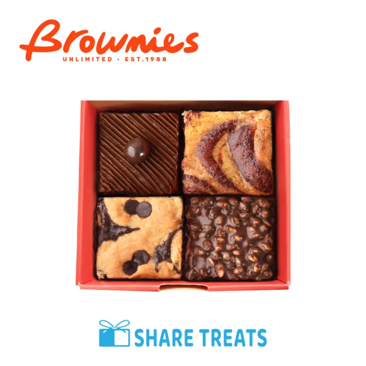 Brownies Unlimited PreAssorted Box of 4 (SMS eVoucher) Lazada PH
