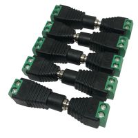 ◙☊❍ 5pcs Male Female DC Connector 2.1mm X 5.5mm Power Plug Adapter for CCTV Cameras 5050 3528 5060 Single Color LED Strip Light