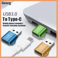 GEORG มินิ สายข้อมูล แล็ปท็อป แท็บเล็ตโทรศัพท์ USB 3.0ถึง Type-C ตัวแปลง USB C ชายกับหญิง อะแดปเตอร์