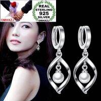 [Zhongxi ornaments ] Ohxfc ขายส่งเครื่องประดับแฟชั่น Joker Star สำหรับของขวัญผู้หญิง Rotary Love Pearl 925เงินสเตอร์ลิงหัวเข็มขัด Hoop ต่างหู YS174