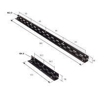 【 Cw】270องศาเปิดบานพับยาวสายยาว L380mm L153mm 1มม. เหล็กหนาสีดำเปียโนเฟอร์นิเจอร์บานพับพร้อมสกรูฟรีบานพับตู้