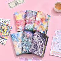 A6 Budget Binder Planner Strap Macaron Colorful Leather DIY Binding Notebook Cover Diary Agenda Planning Paper Cover School Pipe Fittings Accessories