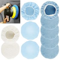 10Pcs 9 10 Inch Car Polishing Pad Auto Microfiber Bonnet Polisher Soft Wool Wax Wash Buffer Cover Cleaning Tools Accessories