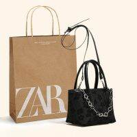 ♚Zara○ กระเป๋าผู้หญิงอาวุโสพื้นผิวกระเป๋าโท้ทการออกแบบช่องโซ่ Tas Serong เทรนด์ใหม่ของกระเป๋าสะพายข้างโจ๊กเกอร์