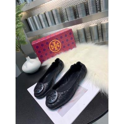 2023 new TORY BURCH Sheepskin Embroidered Flat Shoes
