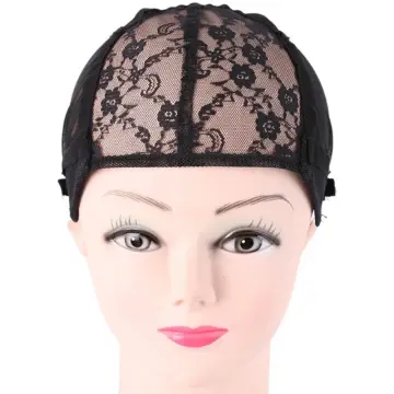 1Pc Lace Wig Cap For Making Wigs and Hair Weaving Stretch Adjustable Wig  Cap Black Dome Cap For Wig Hair Nets