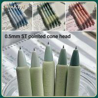 SHUKEYI 5PCS สัมผัสขนมปังนุ่ม ปากกาเจล 0.5มม. หมึกสีดำ ปากกาลูกลื่น ที่มีคุณภาพสูง ปากกาที่เป็นกลาง เครื่องเขียนสเตชันเนอรี