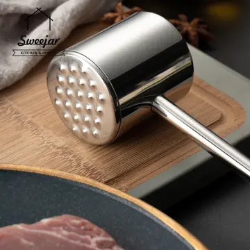 Professional Meat Tenderizer Tool By - Dishwasher Safe Stainless Steel Meat  Hammer - Perfect Steak & Chicken Bbq Meat Mallet Pounder