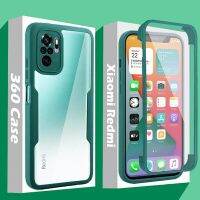 ใสดูหรูหรา360เคสเต็มรูปแบบสำหรับ Xiaomi Redmi Note 12 11 10 9 Pro 10S Mi Poco M4 F3 X4 11T 12T Pro ด้านหน้า + เคสป้องกันหลัง