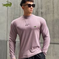 CARTELO Casual Long Sleeve T-shirt Men Fitness Cotton Tee Shirt Male Gym Workout Tops Spring Autumn Running Sport Clothing