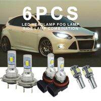 6Pcs 100W H11 H7 LED Xenon Headlight Bulbs W5W 501 T10 Fog Side Light 12V 24V For Ford Focus MK3 2011-2018 Bulbs  LEDs  HIDs