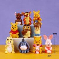 10ชิ้นอะนิเมะวินนี่เดอะพูห์ตุ๊กตาขยับแขนขาได้หมีพูทิกเกอร์ลูกหมู Eeyore ตุ๊กตาน่ารักของสะสม PVC ของขวัญของเล่นแบบจำลองเครื่องประดับรถยนต์