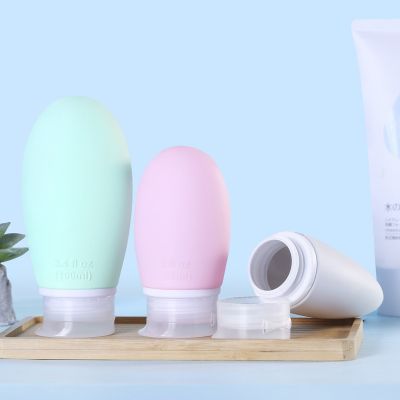 【YF】❉  1pcs Cosmetics Bottles Silica Gel Skincare Shower Shampoo Jars Tools Extrusion Bottling
