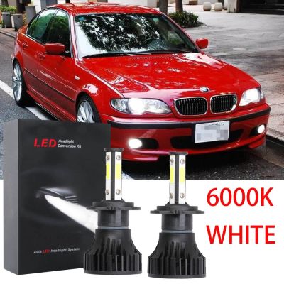 ชุดหลอดไฟหน้าฮาโลเจน LED 6000K 1999-2005 1999 2000 2001 2002 แบบเปลี่ยน สําหรับ BMW 3-Series (E46) รับประกัน 10 เดือน