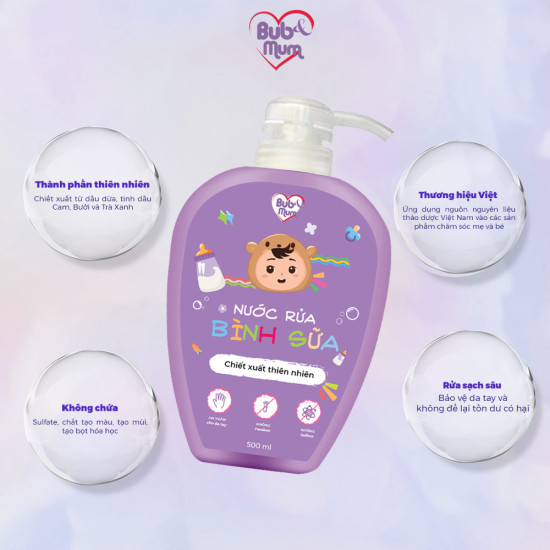 Nước rửa bình sữa bub&mum an toàn cho bé - baby zone - ảnh sản phẩm 1