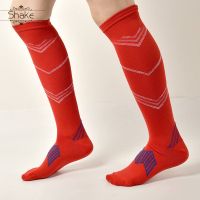 【Sock shop】เขย่าผู้ชายผู้หญิงขาสนับสนุนยืดถุงเท้าการบีบอัดด้านล่างเข่าถุงเท้าถุงน่องสูงป้องกันความเมื่อยล้าถุงเท้ามายากล