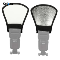 Selens Universal Flash Diffuser Softbox Silver สะท้อนแสงสีขาวปิดป้องกัน Speedlitespeedlight Speedlight