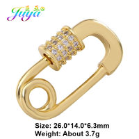 Juya DIY Pendant Carabiner Screw Lock Clasps Supplies For Handmade Women Men Punk Charms Mesh Chains Jewelry Making Accessories