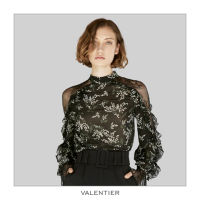 [VALENTIER] FW20 LILY OF THE VALLEY CHIFFON BLOUSE เสื้อ เสื้อชีฟอง เสื้อลายพิมพ์ เสื้อพิมพ์ลาย เสื้อลายดอกไม้ เสื้อผ้าผู้หญิง