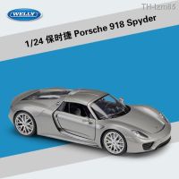 ? โมเดลรถ ของขวัญสำหรับเด็ก Willy WELLY1:24 porsche 918 Spyder alloy model toy car collection furnishing articles