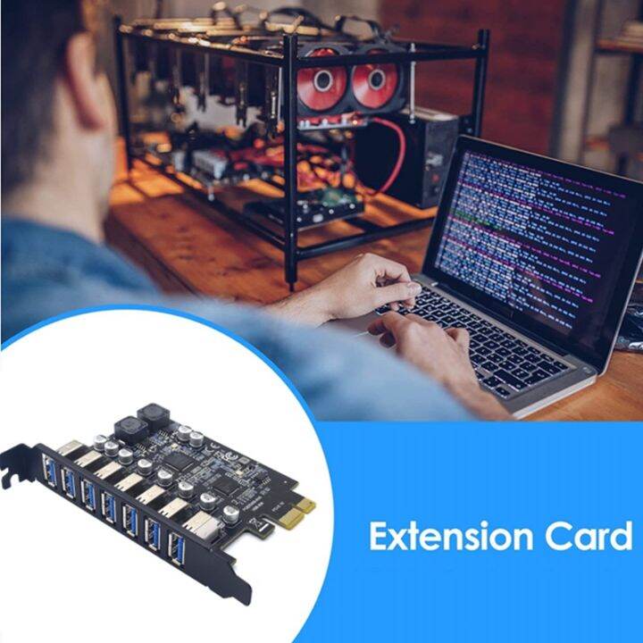 usb-3-2-pci-express-adapter-pci-e-to-7-ports-usb3-gen1-expansion-adapter-card-pci-e-extender-pci-express-card