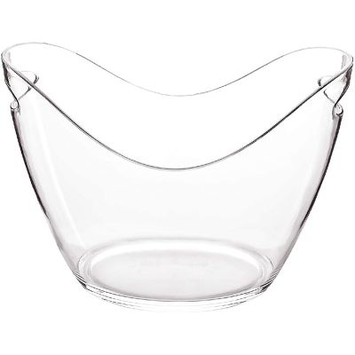 Ice Bucket Wine Bucket, 4 Liter Plastic Tub for Drinks and Parties, Perfect for Wine, Champagne, Mimosa Cocktail Bar