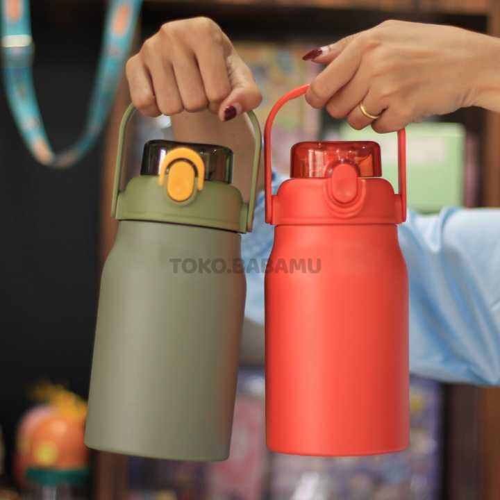 Tumbler Termos Stainless Steel Jumbo Sedotan Ml Hn Lazada Indonesia