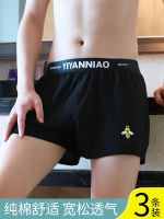 Mens underwear boys pure cotton four-corner Arrow pants loose and breathable teenagers boxer shorts summer thin 【JYUE】