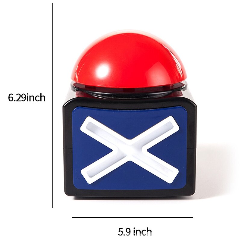 2 Pack Hotfashion Kids Adult Game Answer Buzzer Alarm Button Box with Sound and Light Trivia Quiz Game Toy Talent Buzzer Sound Button 