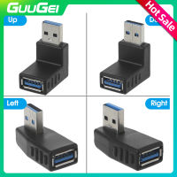 GUUGEI เชื่อมต่อ USB 90องศาซ้ายขวาขึ้นลงมุม USB 3.0ประเภทชายกับหญิงอะแดปเตอร์ความเร็วสูงส่งแปลงสำหรับแล็ปท็อปพีซี