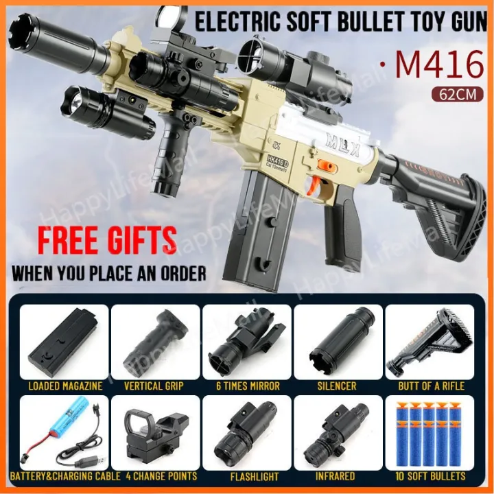 [FAST DELIVERY] Plastic toy gun SAFE SOFT BULLET GUN FOR KIDS BOYS ...