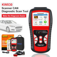 ร้านมอคค่า [คลังสินค้าพร้อม] เครื่องสแกน OBD2แบบ KW830 KONNWEI เครื่องมือสแกนวิเคราะห์สีรถที่แสดงอาการผิดปกติเครื่องอ่านโค้ดสำหรับรถโปรโตคอลแผงวงจรตั้งแต่1996
