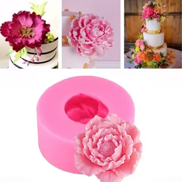 Flower Bloom Rose shape Silicone Fondant Soap 3D Cake Mold Cupcake