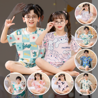 ?Hot-สินค้าใหม่ เสื้อผ้าเด็ก 3 ขวบ-14ขวบ ลายสุดน่ารัก ชุดนอนเด็ก เสื้อแขนสั้น + กางเกงขาสั้น เด็กชาย/หญิง