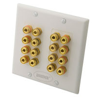 20218.0 sound box speaker banana wall plate with female to female connector