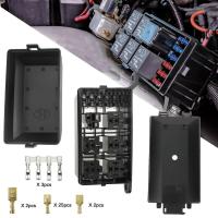 Universal DC 12V รถ Marine 6 - Way Relay + 6 - Slot ฟิวส์ขั้วใบมีดกล่องเดินทางบล็อก