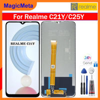 MagicMeta Origina หน้าจอ LCD 6.5นิ้วสำหรับ Realme C21Y/C25Y สัมผัสหน้าจอ LCD หน้าจอดิจิตอลแทนการประกอบสำหรับ Realme C21Y C25Y RMX3261 RMX3263 RMX3265หน้าจอ LCD RMX3269