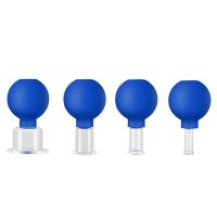 [COD] spherical cupping device face massage silicone ball vacuum 4 pcs/box stock