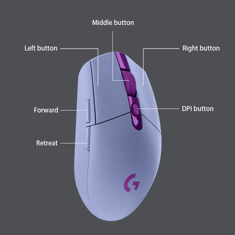 Logitech G305 LIGHTSPEED Wireless Gaming Mouse, HERO Sensor, 12,000 DPI,  Lightweight, 6 Programmable Buttons, 250h Battery, On-Board Memory