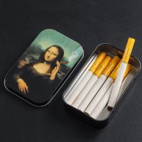 Portable Mini Fashion Metal Tin Storage Box Tobacco Humidor Rolling Paper Box Cigarettes Cases Boxes Holder Smoking Accessories Storage Boxes