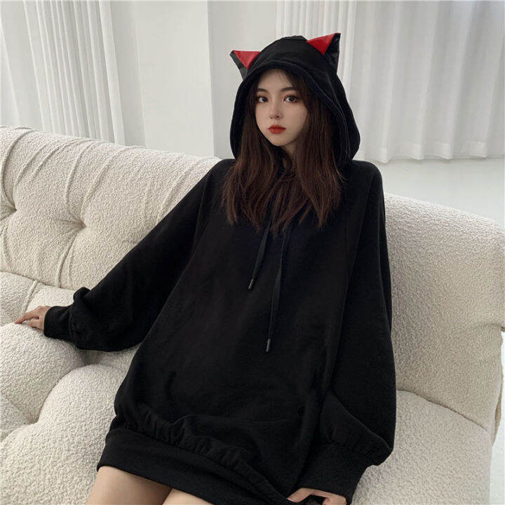 houzhou-cat-ears-hoodie-women-black-kawaii-long-sleeve-autumn-winter-hooded-sweatshirt-gothic-streetwear-loose-casual-clothes