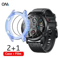 ✻☍ 2-in-1 Protector Case Screen Protector for Huawei Honor Watch Magic 2 46mm Soft TPU Protective Cover Shell Tempered Glass Film