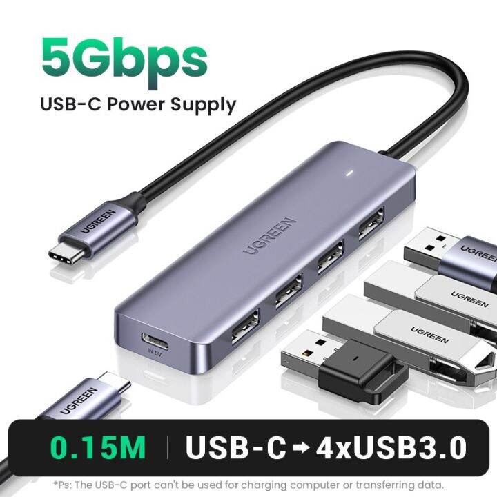 ugreen-ฮับ-usb-c-4พอร์ต-usb-ชนิด-c-ไปยัง-usb-3-0ฮับตัวแยกอะแดปเตอร์สำหรับ-macbook-ipad-pro-galaxy-note-10-s10ฮับ-usb