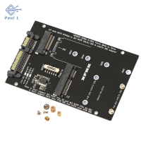 【Paul L】 M.2 NGFF mSATA SSD TO SATA 3.0อะแดปเตอร์2 in 1การ์ดแปลงสำหรับแล็ปท็อปพีซี