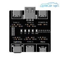 Papan Ujian เปิด-ปิด Short Circui ขนาดเล็กพร้อมการเปิด-ปิดสายวันที่ไฟ LED เครื่องมือตรวจสอบการตรวจจับที่แม่นยำ6 In 1สำหรับ IOS Android Type-C