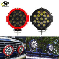 ไฟสปอตไลท์ขับรถ51W LED ทรงกลม,ไฟสำหรับรถออฟโรด Ute 4X4 4WD เรือ SUV รถจี๊บขนาด7นิ้ว12V 24V