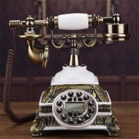 style 4 Retro Corded Telephone Old Phone Antique Corded Landline Home Phone Fixed Digital Push Button Telephones For Office Home