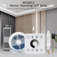 5M 10M 15M WS2811 Horse Race LED Strip Running Water Flowing Light DC 24V 2835 120 LEDsm with RF Touch Panel Controller Set